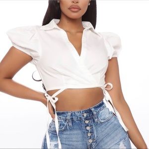 surplice crop top